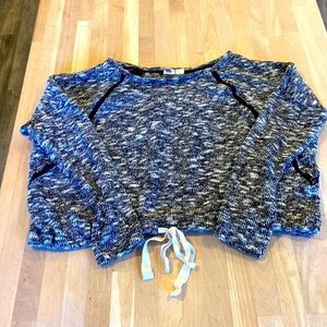 Roxy Heather Gray Long Sleeve Lightweight Boxy Knit Sweater xs